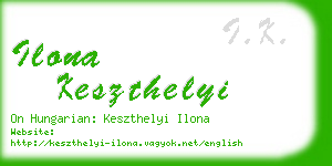 ilona keszthelyi business card